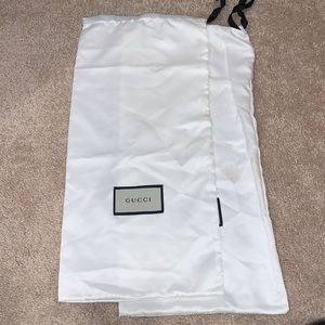 Satin Gucci shoe dust bags
